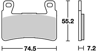 ストリートエクセル（シンター）ブレーキパッド フロント用 734HS SBS（エスビーエス） CBR954RR（02〜03年）