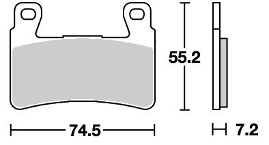 レーシング（デュアルカーボン）ブレーキパッド フロント用 734DC SBS（エスビーエス） CB1100