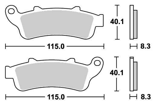 ストリート（セラミック）ブレーキパッド フロント用 735HF SBS（エスビーエス） バラデロ（XL1000V）99〜03年