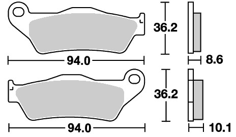 ストリートエクセル（シンター）ブレーキパッド リア用 742LS SBS（エスビーエス） BMW R1150RS（01年〜）