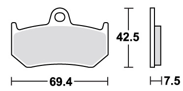 763LS ストリートエクセル（シンター）ブレーキパッド SBS（エスビーエス）