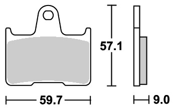 レーシング（デュアルカーボン）ブレーキパッド リア用 765DC SBS（エスビーエス） GSX-R600（04〜05年）