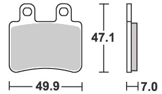 ストリート（セラミック）ブレーキパッド フロント用 773HF SBS（エスビーエス） XT125R（05年〜）