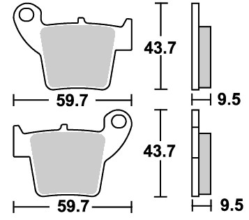 オフロード（シンター）ブレーキパッド リア用 777SI SBS（エスビーエス） CR250R