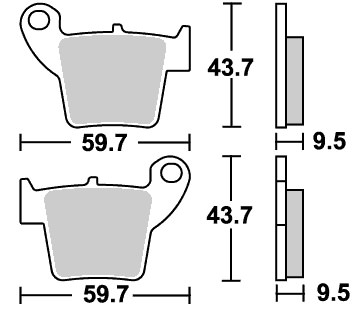 レーシングオフロード（シンター）ブレーキパッド リア用 777RSI SBS（エスビーエス） CR125R