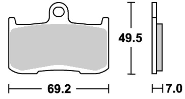 レーシング（デュアルカーボン）ブレーキパッド フロント用 782DC SBS（エスビーエス） Z800