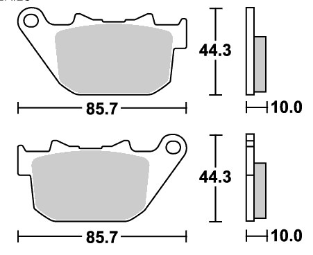 ストリートエクセル（シンター）ブレーキパッド リア用 808LS SBS（エスビーエス） スポーツスター（SPORTSTER）