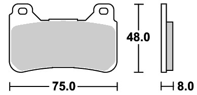 ストリートエクセル（シンター）ブレーキパッド フロント用 809HS SBS（エスビーエス） CBR600RR（05〜13年）
