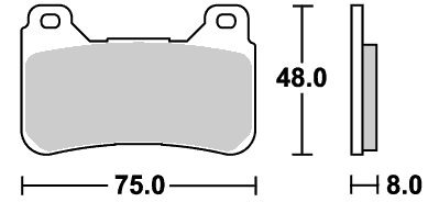 レーシング（デュアルカーボン）ブレーキパッド フロント用 809DC SBS（エスビーエス） CBR600RR（05〜13年）