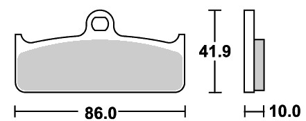 825DC レーシング（デュアルカーボン）ブレーキパッド SBS（エスビーエス）