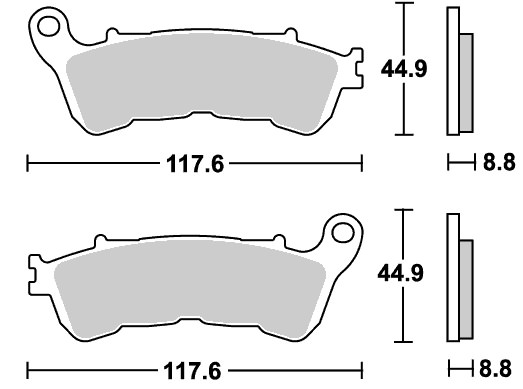 ストリート（セラミック）ブレーキパッド フロント用 828HF SBS（エスビーエス） C1800Rイントルーダー（08年）