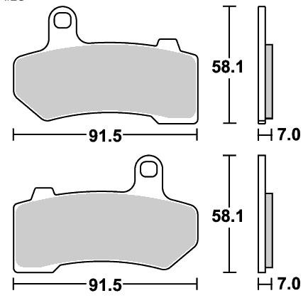 ストリートエクセル（シンター）ブレーキパッド フロント用 830HS SBS（エスビーエス） V-ROD