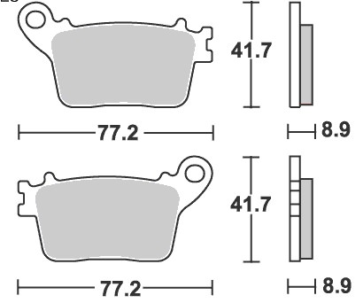ストリートエクセル（シンター）ブレーキパッド リア用 834LS SBS（エスビーエス） GSX-R750（11年〜）