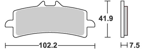 レーシング（デュアルカーボン）ブレーキパッド フロント用 841DC SBS（エスビーエス） GSX-R750（11年〜）