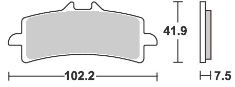 レーシング（デュアルカーボン）ブレーキパッド フロント用 841DC SBS（エスビーエス） Aprilia RSV4 FACTORY（10年〜）