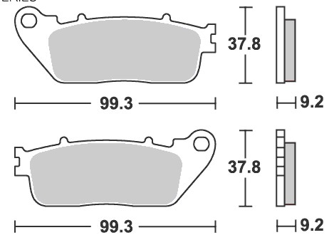 ストリート（セラミック）ブレーキパッド リア用 862HF SBS（エスビーエス） CB1000R/ABS