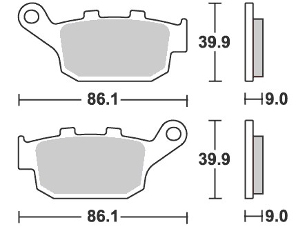 ストリートエクセル（シンター）ブレーキパッド リア用 881LS SBS（エスビーエス） CB650F（14年）