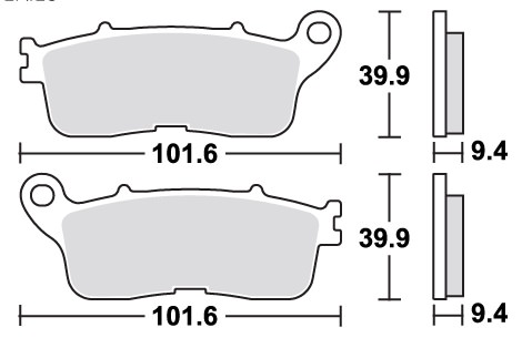 ストリートエクセル（シンター）ブレーキパッド リア用 892LS SBS（エスビーエス） VFR1200F/X DCT（10〜14年）