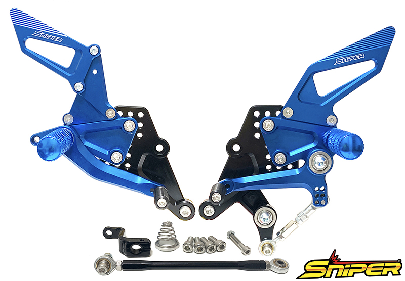 バックステップ ブルー ABS対応3ポジション＋ レーシング用6ポジション SNIPER（スナイパー） CBR250RR（MC51）