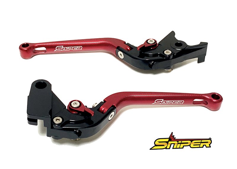 6段階アジャスター 可倒式 クラッチレバー＆ブレーキレバー レッド SNIPER（スナイパー） レブル250（Rebel250）MC49