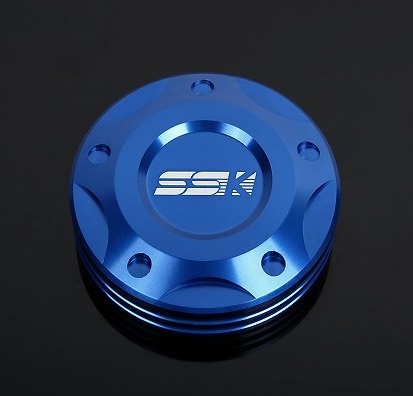 フロントブレーキ用 マスターシリンダーキャップ ブルー SSK SPEEDRA（スピードラ） GSX-R600（01〜17年）