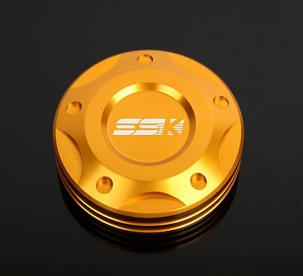 フロントブレーキ用 マスターシリンダーキャップ ゴールド SSK SPEEDRA（スピードラ） GSX-R600（01〜17年）