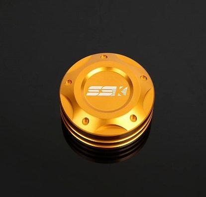 リアブレーキ用 マスターシリンダーキャップ ゴールド SSK SPEEDRA（スピードラ） Z250（13〜14年）