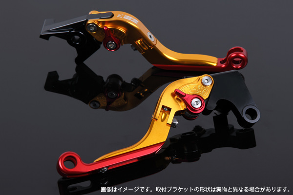 可倒延長式アジャストレバー クラッチレバー/ブレーキレバーセット 本体/ゴールド アジャスター/チタン SSK SPEEDRA（スピードラ） Aprilia RSV4 R/Factory（09年〜）