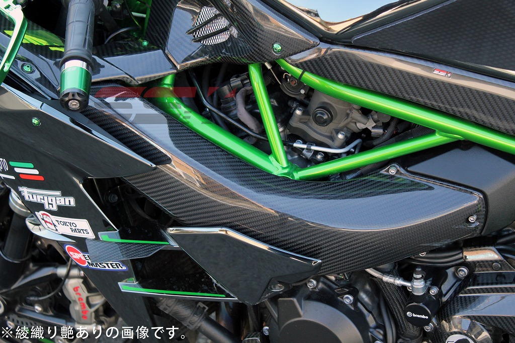 ラムエアダクトカバー ドライカーボン 平織り艶あり SSK SPEEDRA（スピードラ） Ninja H2