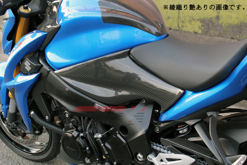 タンクサイドカバー 左右セット ドライカーボン 平織り艶消し SSK SPEEDRA（スピードラ） GSX-S1000