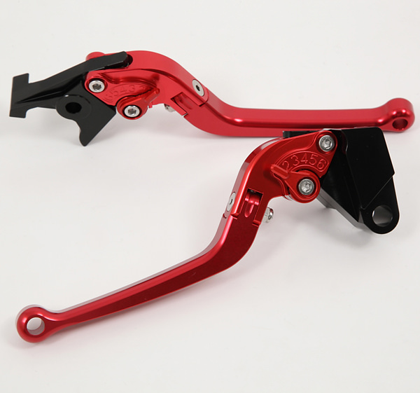 可倒式アジャストレバー ブレーキレバー&クラッチレバーセット レッド SSK SPEEDRA（スピードラ） DUCATI 1199パニガーレ/1199パニガーレS（12〜13年）