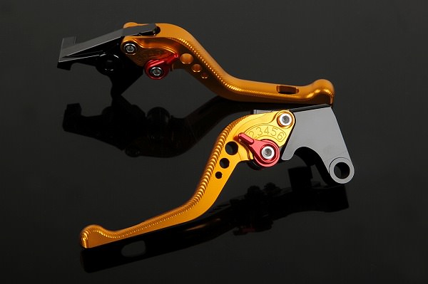 ショートアジャストレバー 3Dタイプ クラッチレバー＆ブレーキレバーセット ゴールド SSK SPEEDRA（スピードラ） Ninja250SL（ニンジャ250SL）