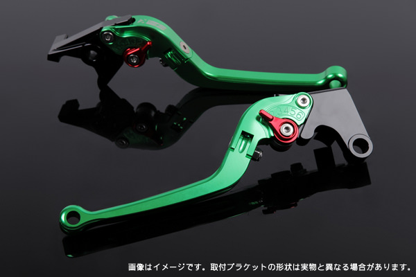 可倒式アジャストレバー クラッチレバー＆ブレーキレバーセット グリーン SSK SPEEDRA（スピードラ） バルカンS（VULCAN S）15年〜