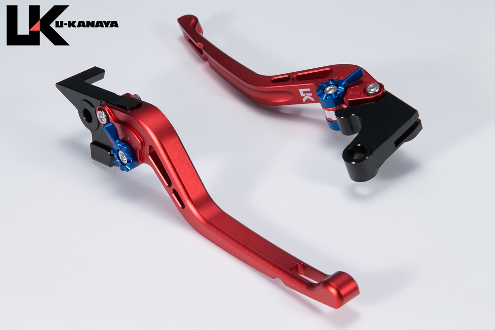 GPタイプ ロングアルミビレットレバーセット マットレッド U-KANAYA CBR1000RR（SC57）04〜07年