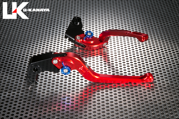 可倒式Rタイプ アルミビレットレバーセット レッド U-KANAYA CBR1000RR FIRE BLADE（2BL-SC77）