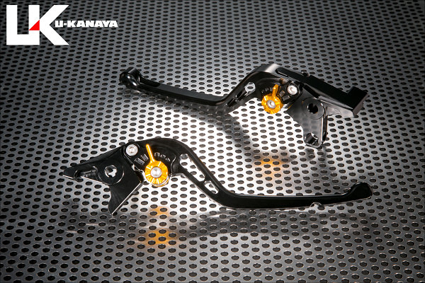 GPタイプ ロングアルミビレットレバーセット（ブラック） U-KANAYA CBR1100XX（スーパーブラックバード）