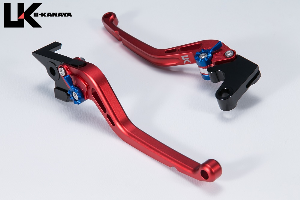 スタンダードタイプ ロングアルミビレットレバーセット マットレッド U-KANAYA CBR600F（PC25/PC35）/CBR600F4i