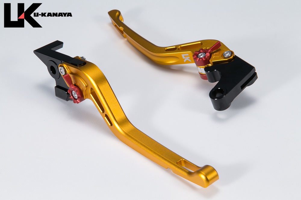 GPタイプ ロングアルミビレットレバーセット マットゴールド U-KANAYA CBR600F（PC25/PC35）/CBR600F4i