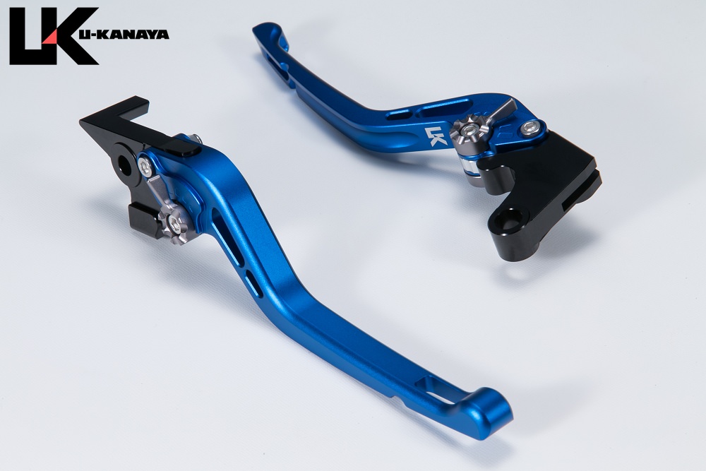 GPタイプ ロングアルミビレットレバーセット マットブルー U-KANAYA CBR600F（PC25/PC35）/CBR600F4i