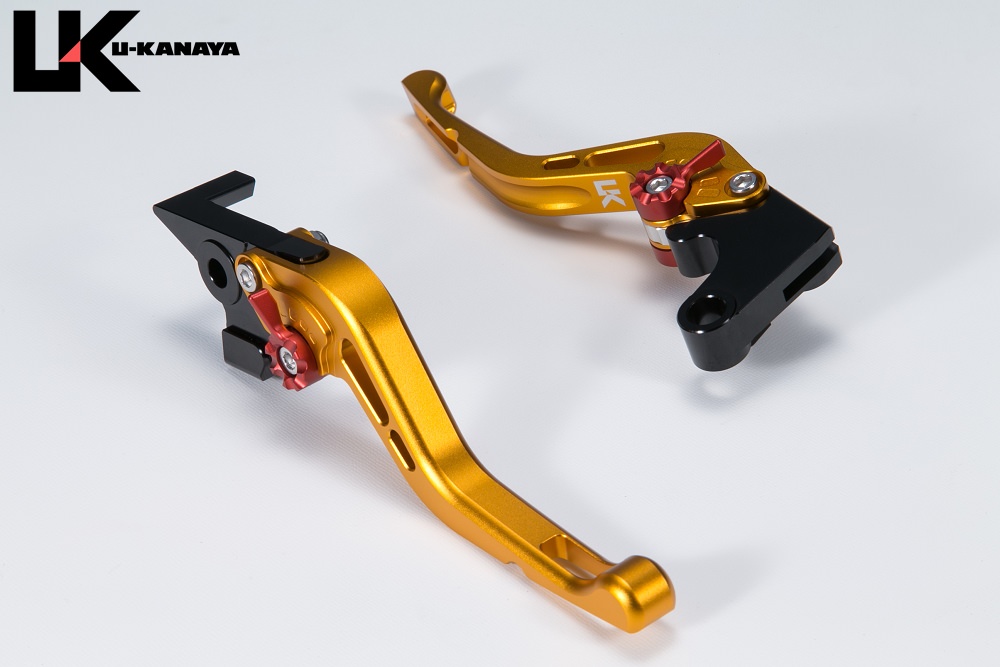 GPタイプ ショートアルミビレットレバーセット マットゴールド U-KANAYA CBR600F（PC25/PC35）/CBR600F4i