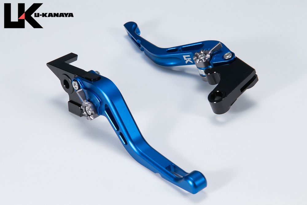 GPタイプ ショートアルミビレットレバーセット マットブルー U-KANAYA CBR600F（PC25/PC35）/CBR600F4i