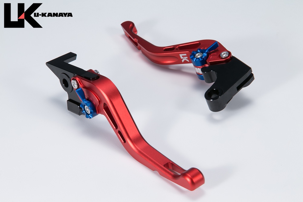 GPタイプ ショートアルミビレットレバーセット マットレッド U-KANAYA CBR600F（PC25/PC35）/CBR600F4i