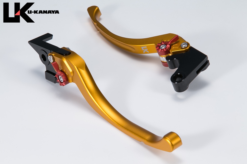 ツーリングタイプ アルミビレットレバーセット マットゴールド U-KANAYA CBR600F（PC25/PC35）/CBR600F4i