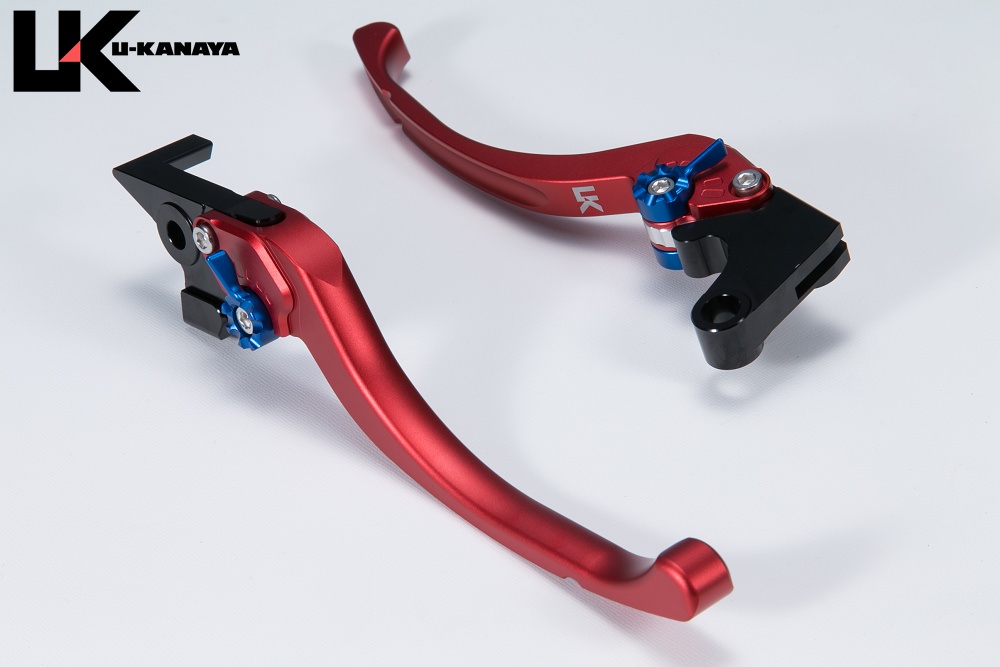 ツーリングタイプ アルミビレットレバーセット マットレッド U-KANAYA CBR600F（PC25/PC35）/CBR600F4i