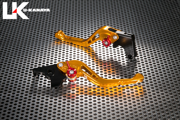 GPタイプ ショートアルミビレットレバーセット（ゴールド） U-KANAYA CBR900RR FIRE BLADE（ファイアブレード）