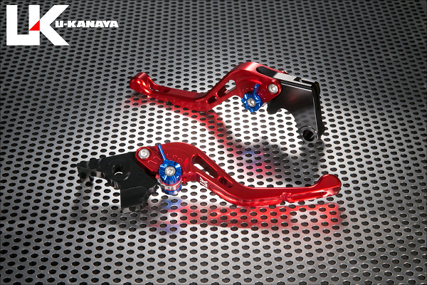 GPタイプ ショートアルミビレットレバーセット（レッド） U-KANAYA CBR900RR FIRE BLADE（ファイアブレード）