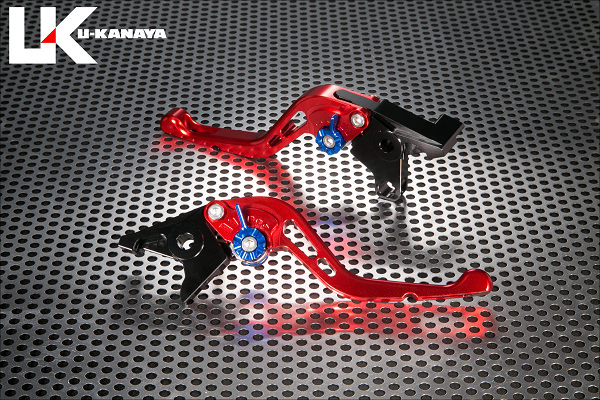 GPタイプ ショートアルミビレットレバーセット（レッド） U-KANAYA VFR750F（RC24/RC36）