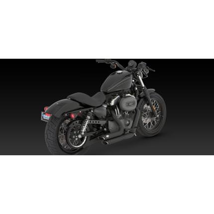 SHORTSHOTS STAGGERED BLACK （ショートショット スタッガード ブラック）フルエキゾースト VANCE & HINES（バンス&ハインズ） スポーツスターファミリー（04〜13年）マフラー