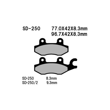 リアブレーキパッド オーガニック（レジン） Vesrah（ベスラ） Ninja250R（ニンジャ）（08〜12年）