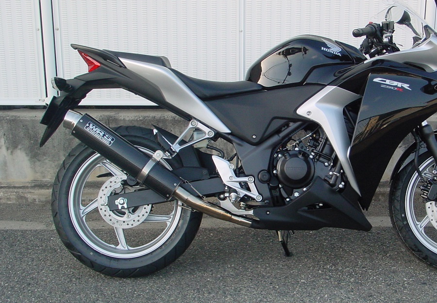 新品 WR’S CBR250R ('14～) (JBK-MC41) スリップオン ラウンドタイプ ステンレス/カーボン BC1210JM ダブルアールズ マフラー